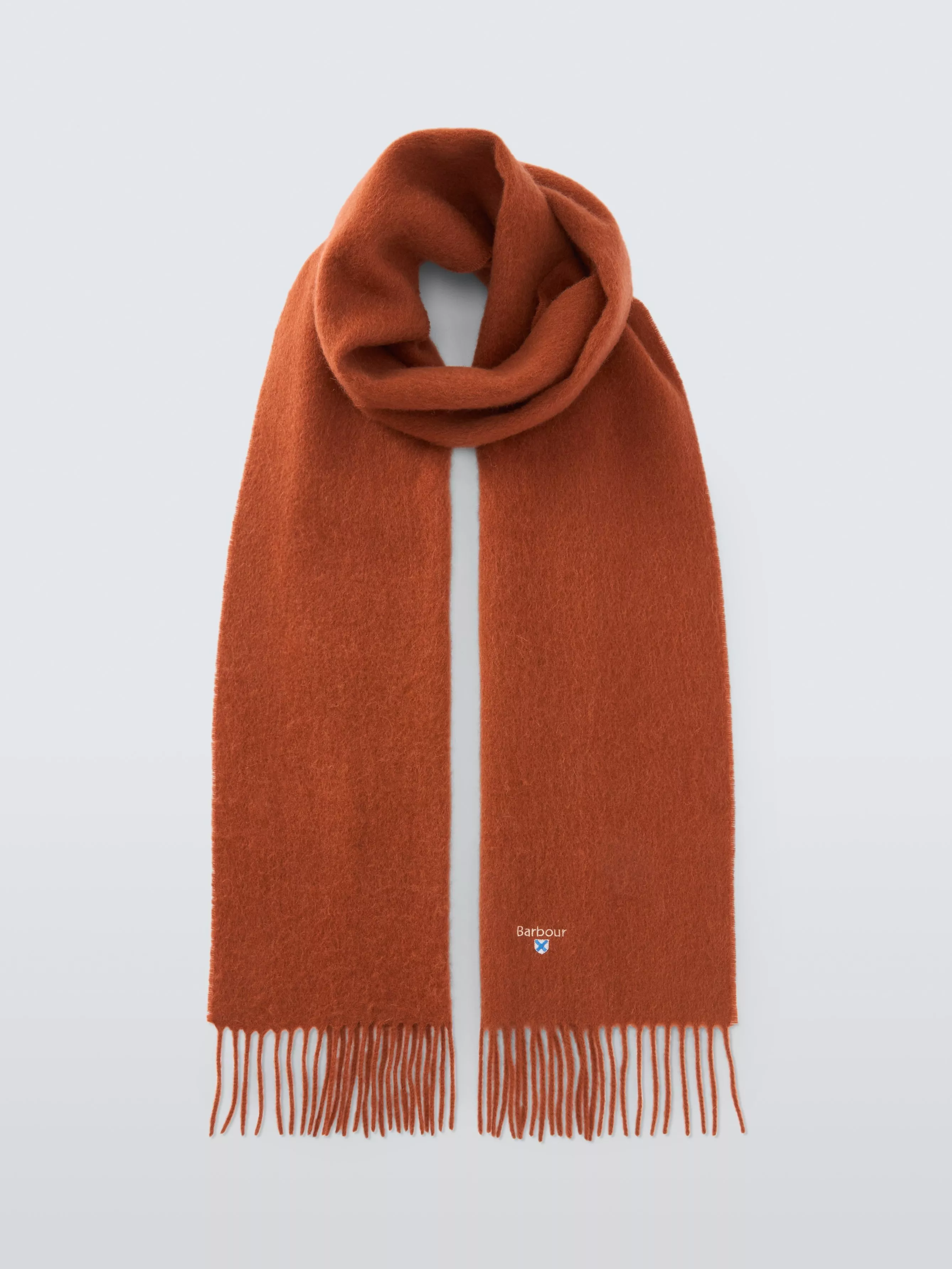 Barbour Lambswool Scarf, Dark Ginger