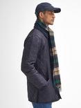 Barbour Wool Cashmere Tartan Scarf, Green Loch