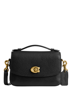 Coach Cassie 17 Leather Crossbody Bag, Black