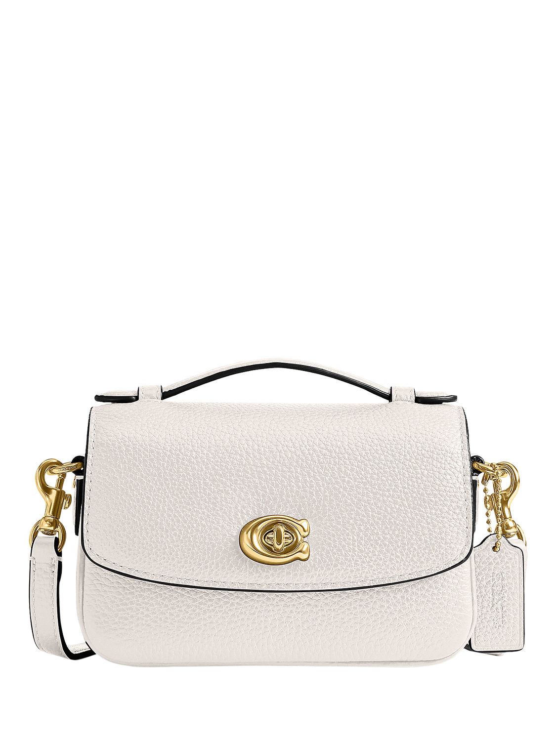 Product image 1 of 3, which shows Coach Cassie 17 Leather Crossbody Bag, Chalk