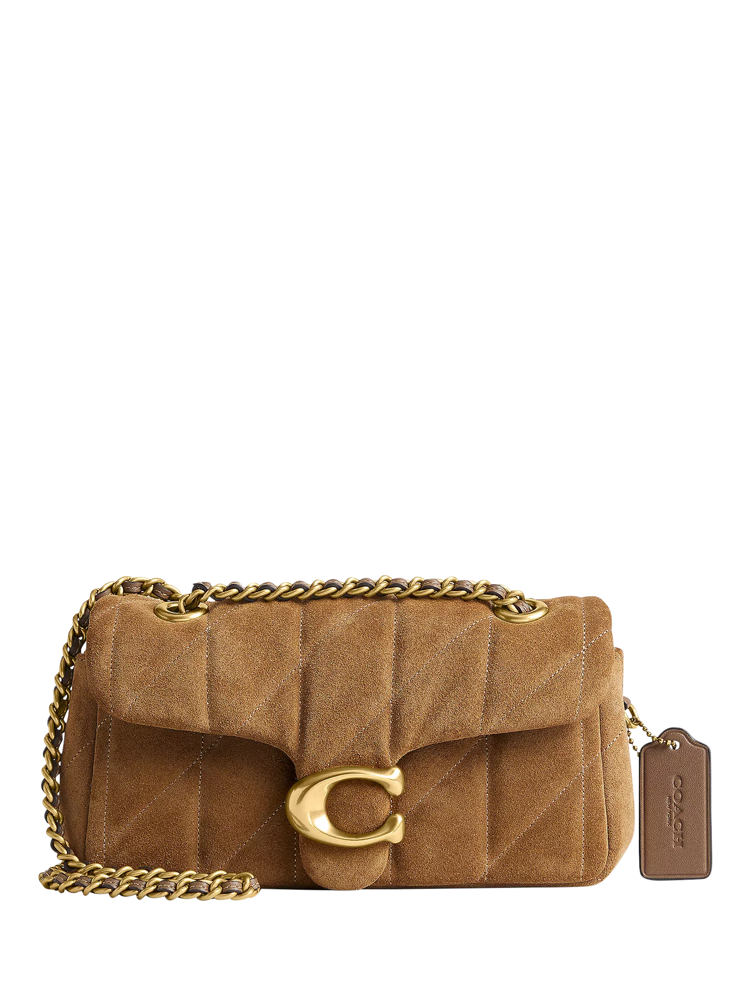 Coach Tabby 20 Quilted Suede Shoulder Bag B4 Cedar