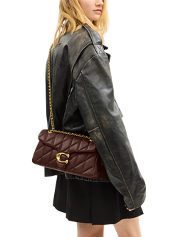 Coach Tabby 26 Quilted Leather Shoulder Bag - view 2, B4/Maple