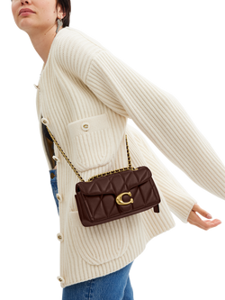 Coach Tabby 20 Quilted Leather Shoulder Bag - view 2, Maple