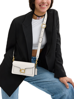 Coach Tabby 20 Pebbled Leather Shoulder Bag - view 2, Chalk