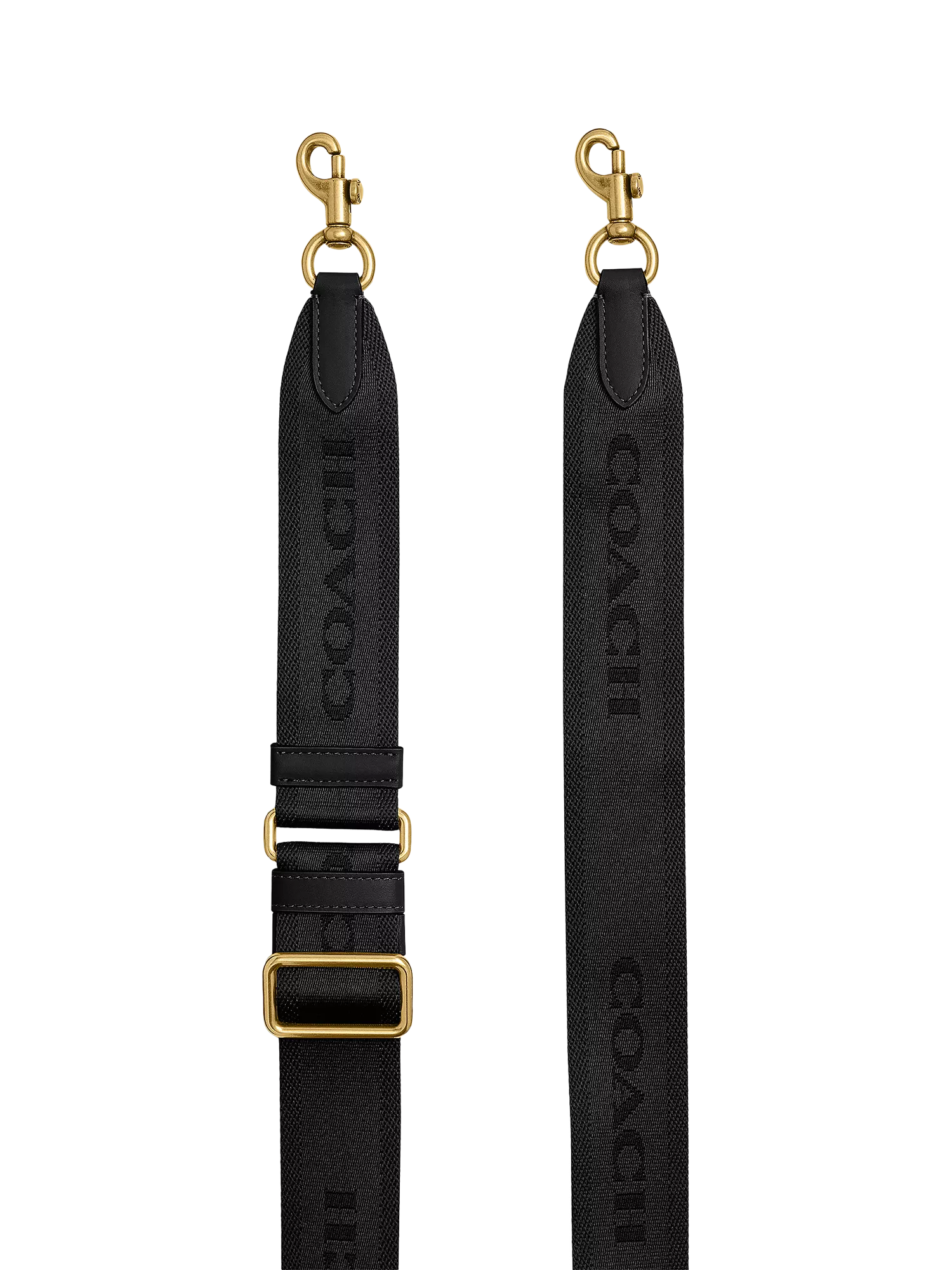 Coach Tonal Logo Webbing Handbag Strap Black