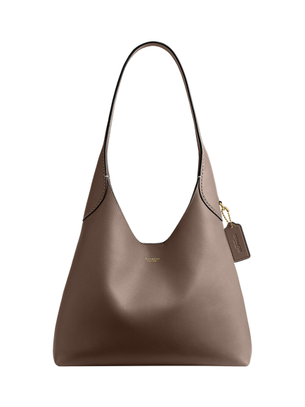Coach Brooklyn 28 Leather Shoulder Bag, Dark Stone
