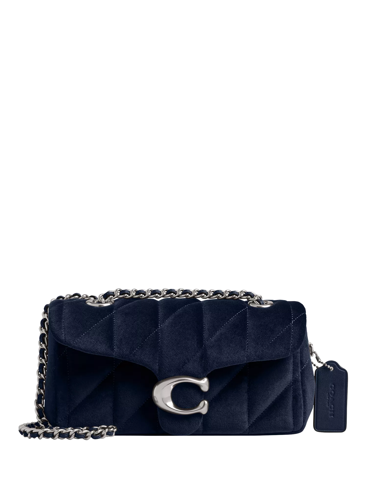 Coach Tabby 20 Quilted Velvet Shoulder Bag Lh Blue