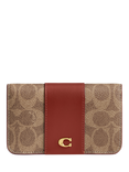 Coach Signature Slim Bifold Card Case, Tan Rust