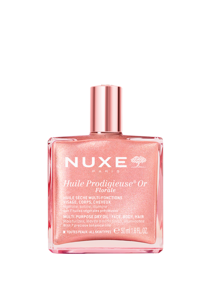 NUXE Huile Prodigieuse® Florale Gold Shimmer Multi-Purpose Dry Oil for Face, Body and Hair, 50ml, 