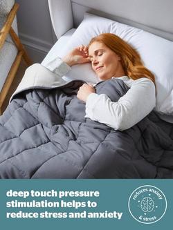 Silentnight Restore Cooling Weighted Blanket, 6.8kg, Grey - view 2, White