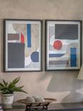 One.World Brookby Geometric Wood Framed Print, Set of 2, 65 x 50cm, Black/Multi