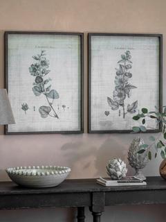 One.World Brookby Lavatera Wood Framed Print, Set of 2, 70 x 55cm, Grey