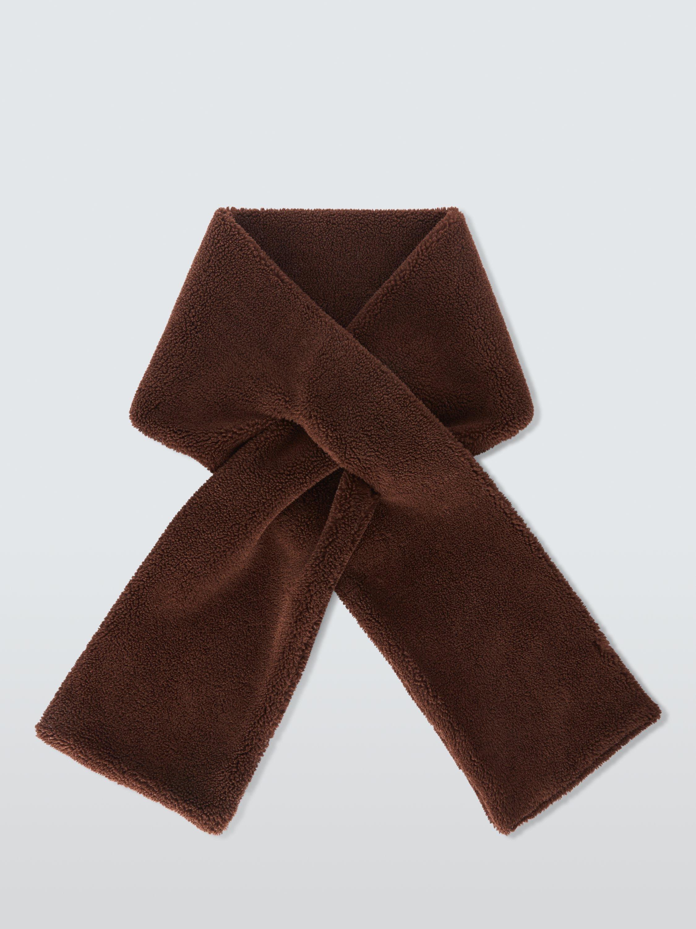 Product image 2 of 5, which shows John Lewis Borg Scarf, Brown