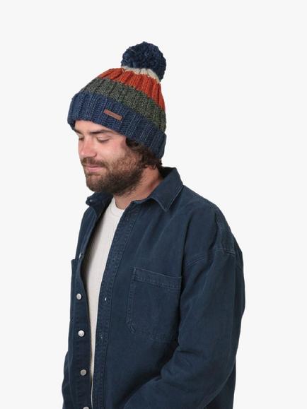 Barts Wilhelm Pom Pom Beanie, Blue/Multi - view 2, Blue/Multi
