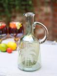 Culinary Concepts Palm Etched Glass Pitcher, 1L, Green