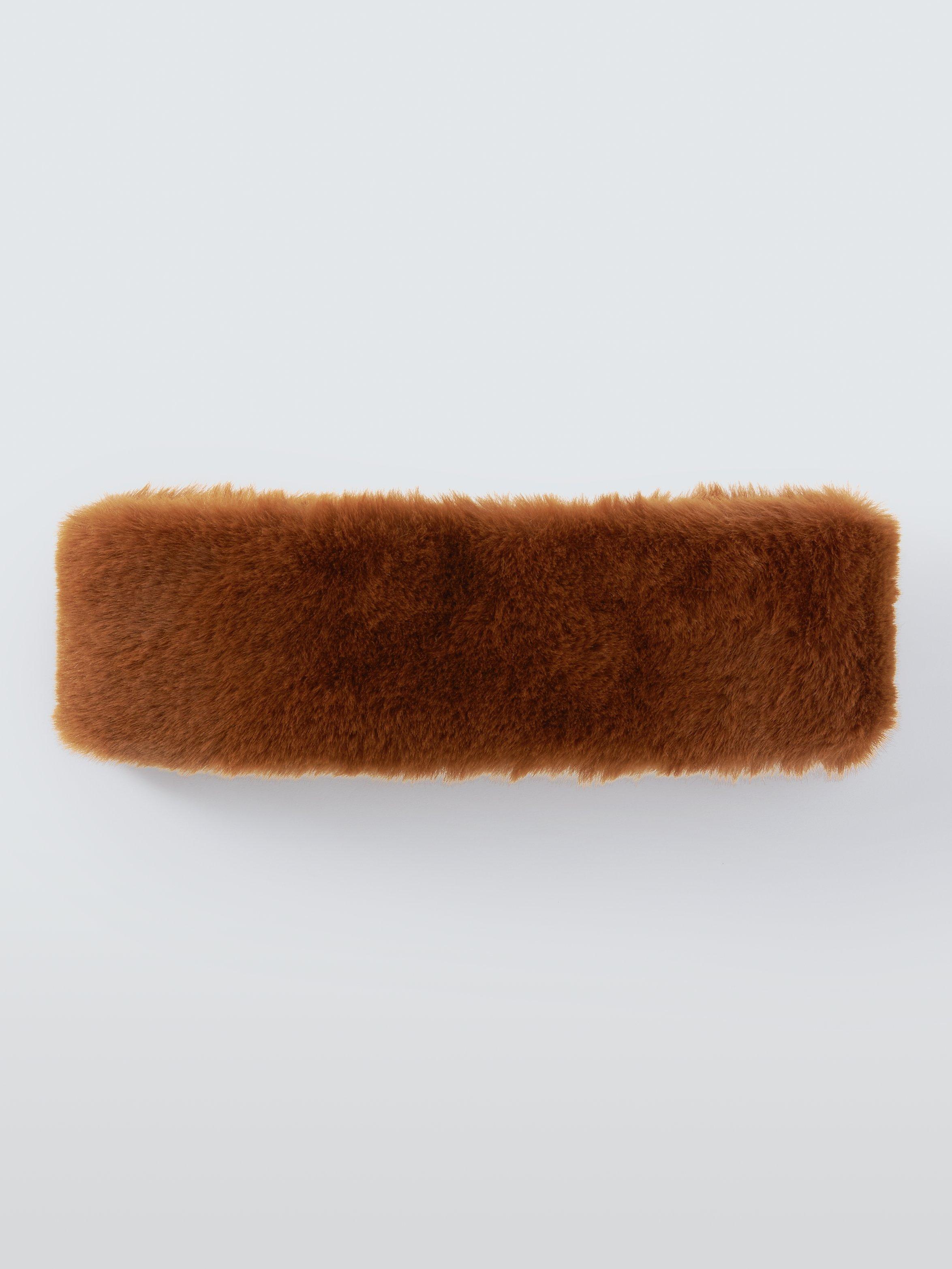 Product image 2 of 4, which shows John Lewis Faux Fur Headband, Ginger