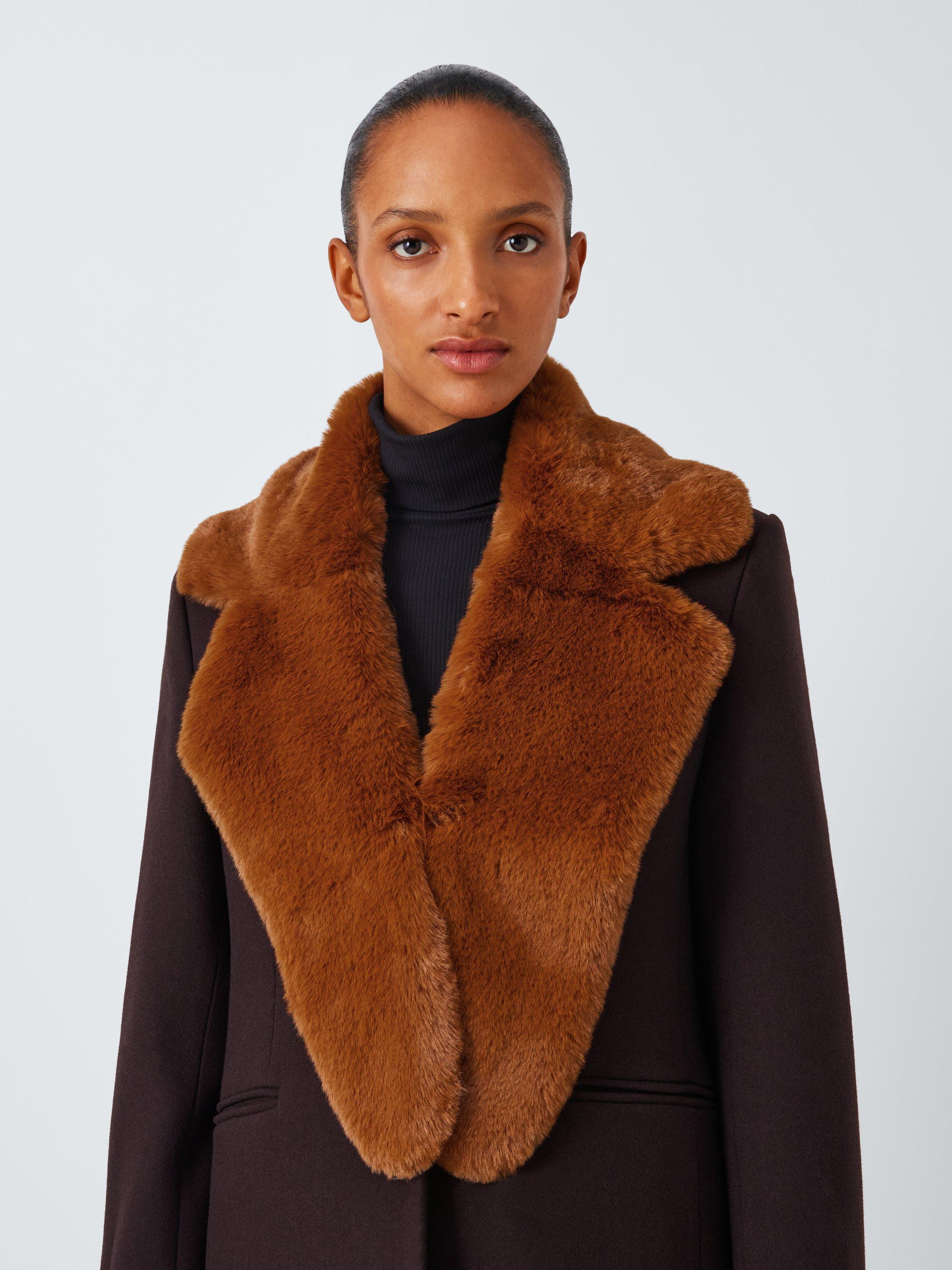 John Lewis Large Faux Fur Collar Scarf
