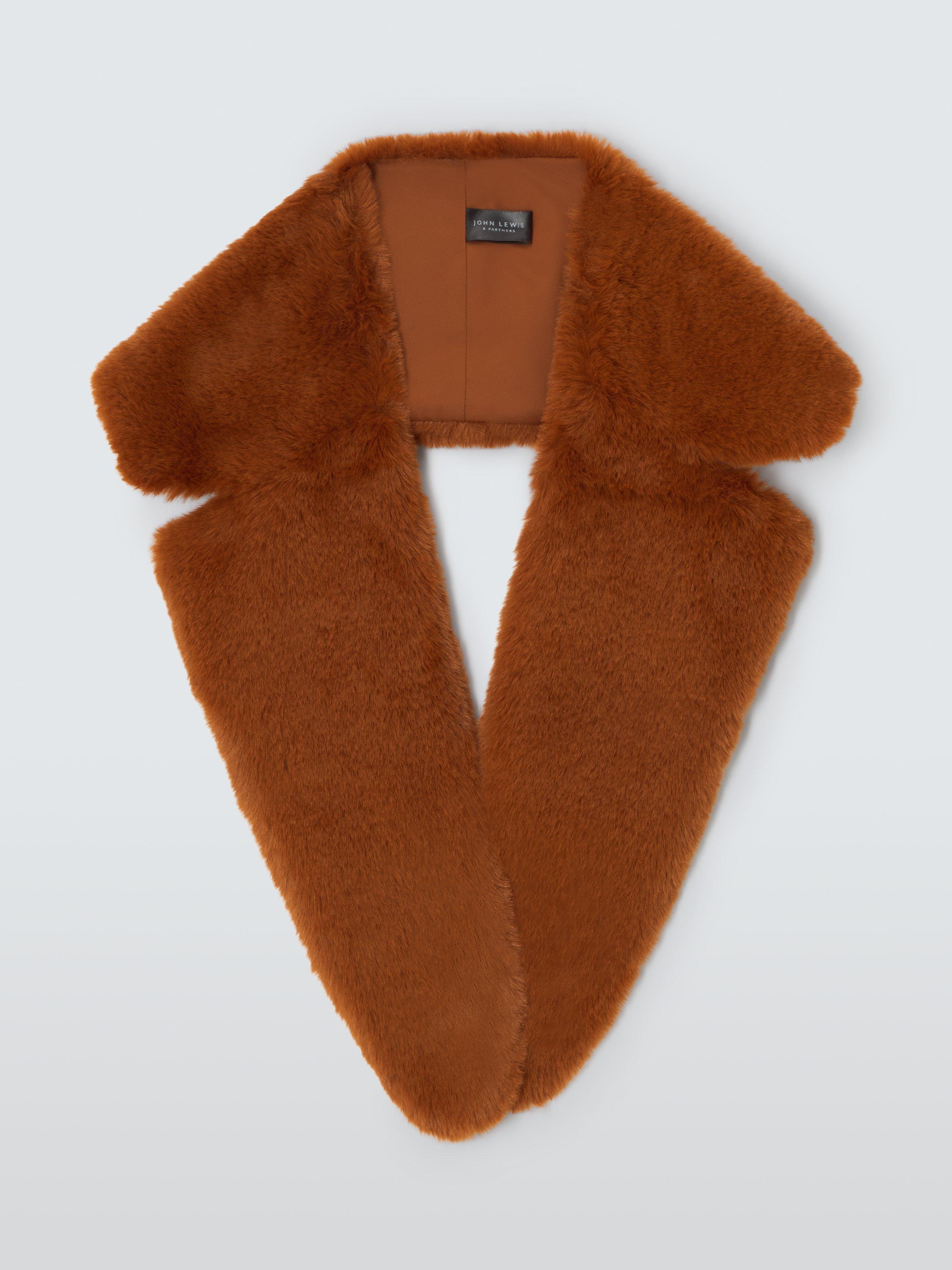 Product image 2 of 4, which shows John Lewis Large Faux Fur Collar Scarf