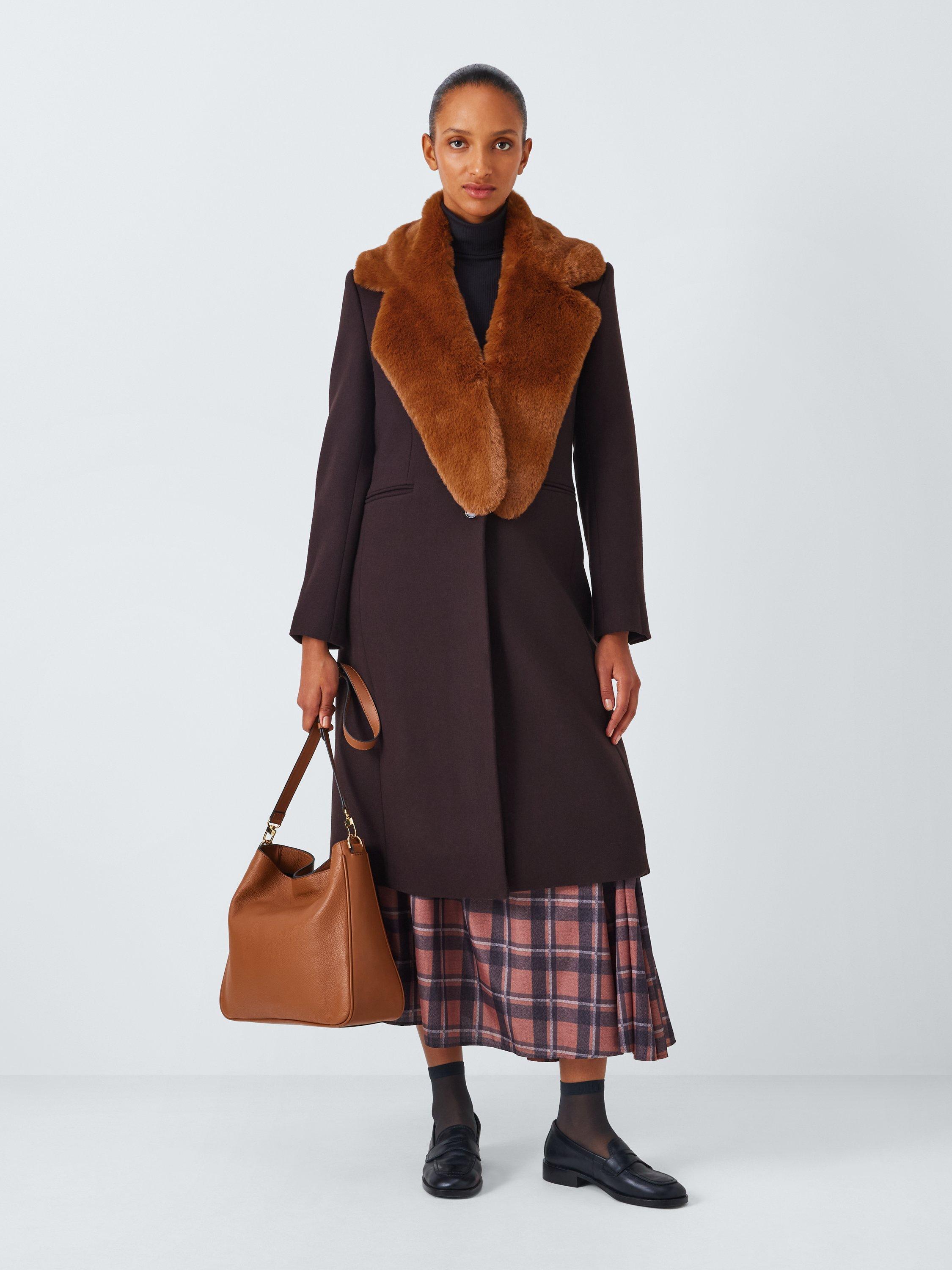 Product image 4 of 4, which shows John Lewis Large Faux Fur Collar Scarf