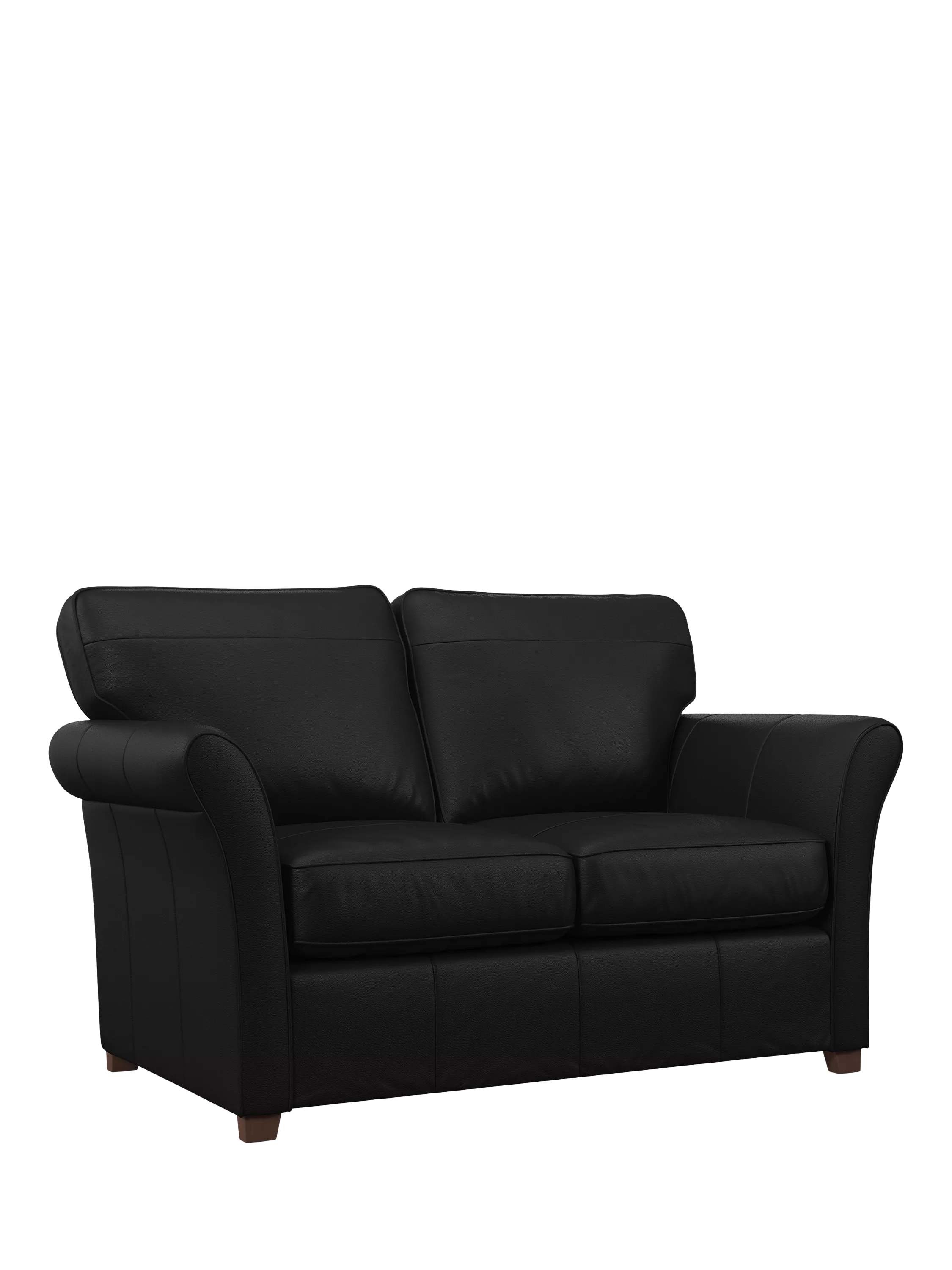 John Lewis Charlotte II Leather Sofa Bed, Dark Leg