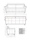 John Lewis Charlotte II Grand 4 Seater Leather Sofa, Light Leg, Demetra Light Tan