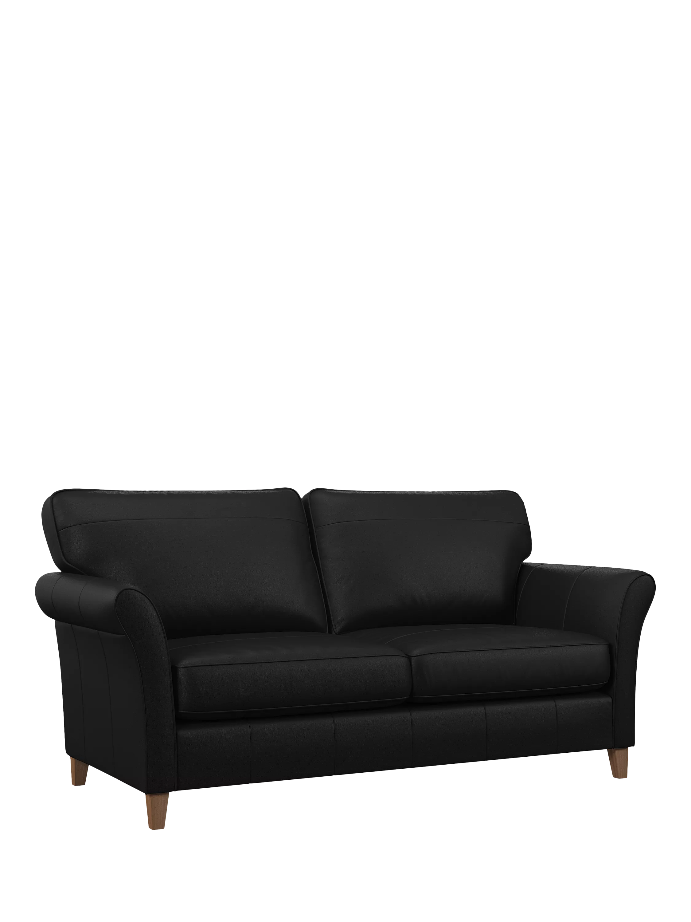 John Lewis Charlotte II Grand 4 Seater Leather Sofa, Light Leg