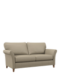 John Lewis Charlotte II Grand 4 Seater Leather Sofa, Light Leg, Matt Pearl