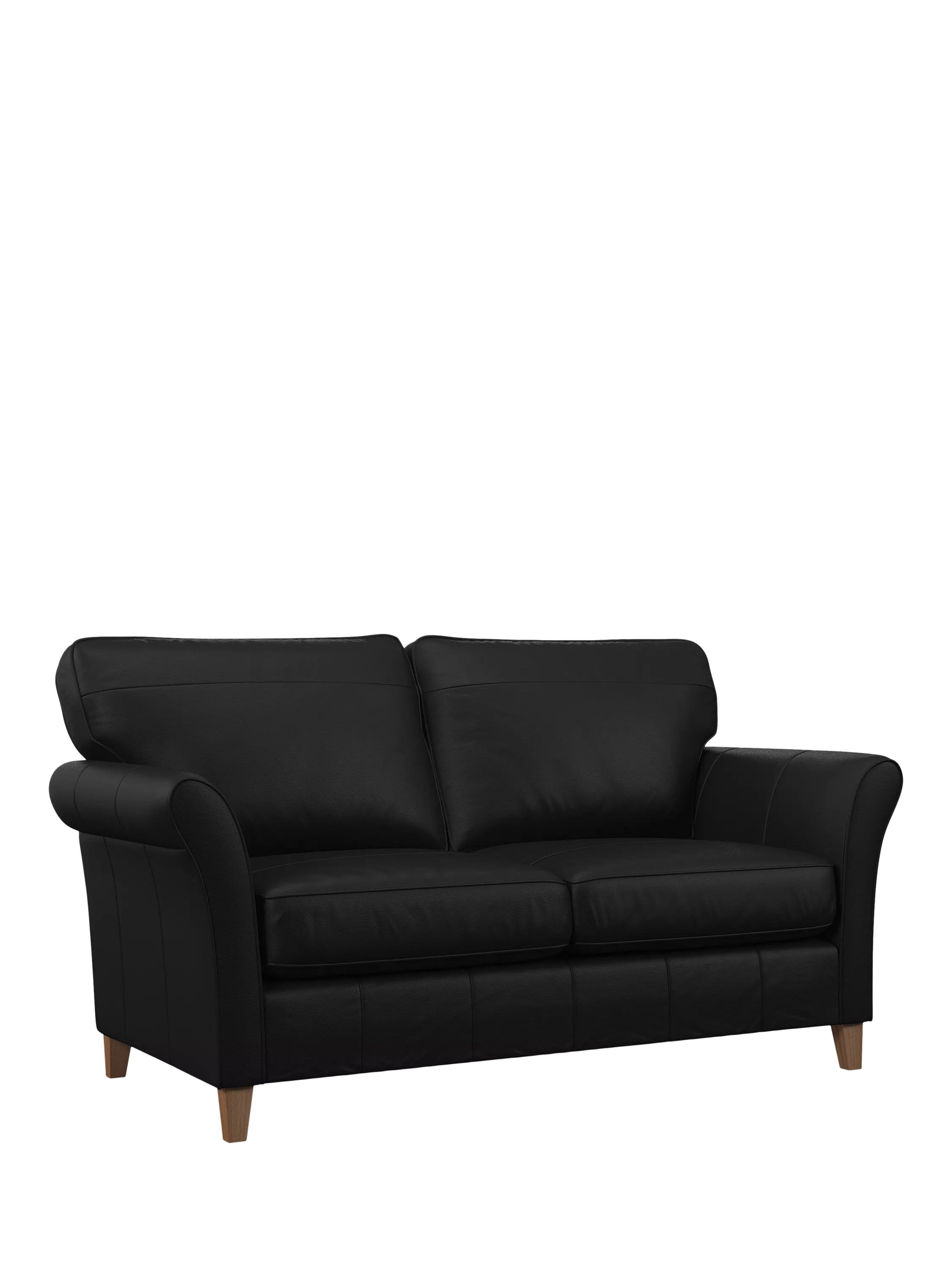 John Lewis Charlotte II Large 3 Seater Leather Sofa, Light Leg
