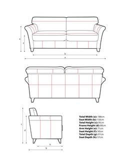 John Lewis Charlotte II Large 3 Seater Leather Sofa, Light Leg - view 2, Matt Pearl