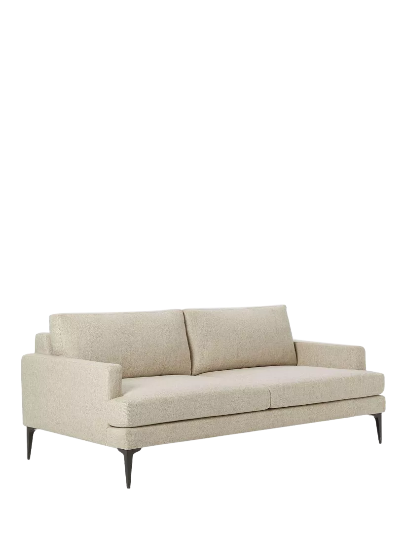 west elm Andes 3 Seater Sofa, Stone Twill