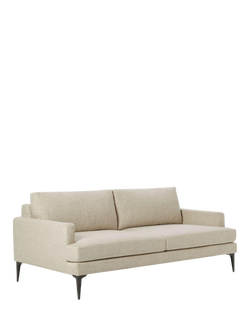 west elm Andes 3 Seater Sofa, Stone Twill, Stone Twill