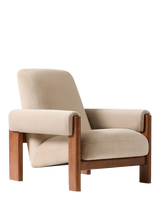 West Elm Nils Deluxe Velvet Chair, Natural