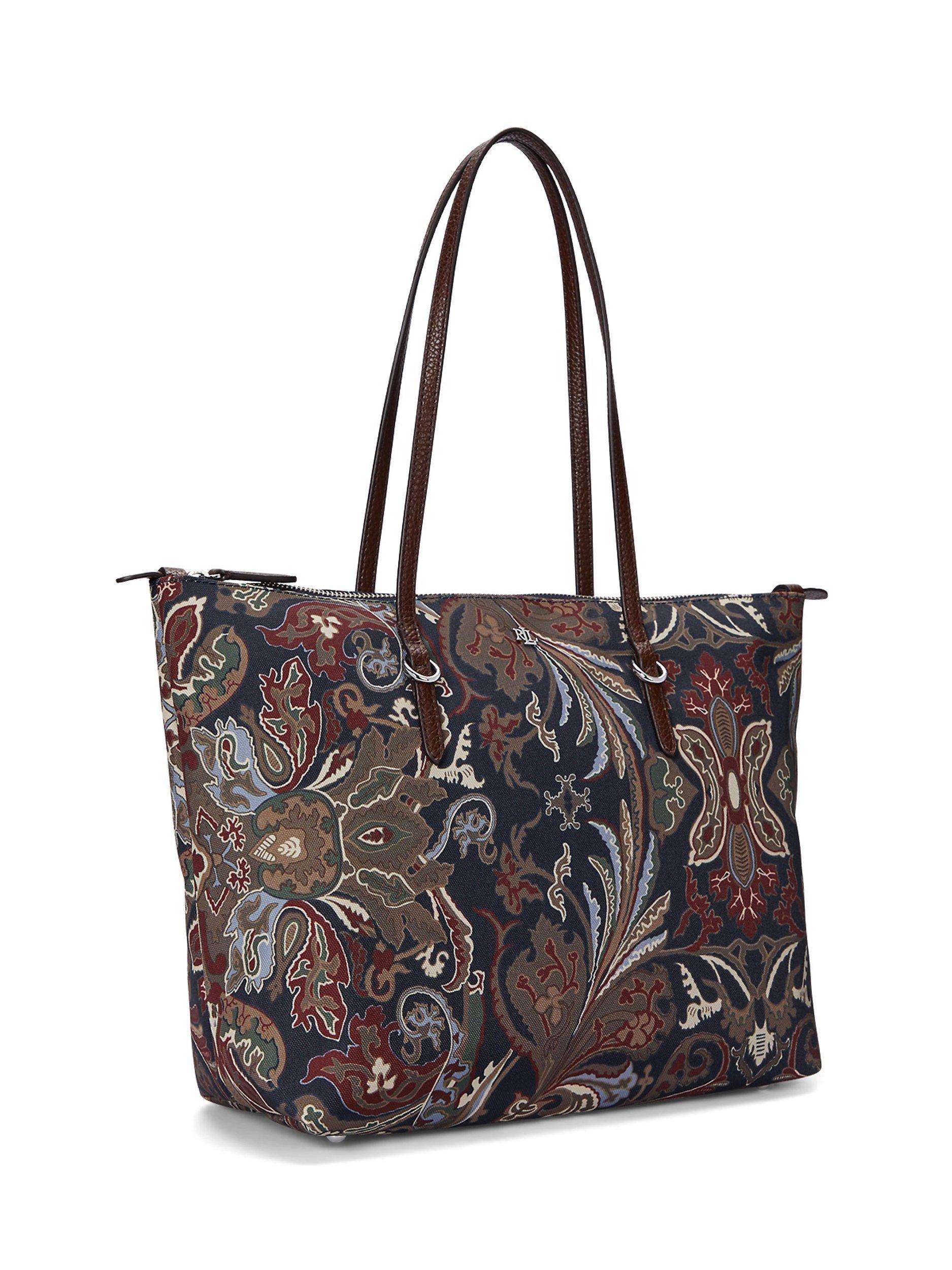 Lauren Ralph Lauren Keaton 26 Paisley Tote Bag, Navy/Multi