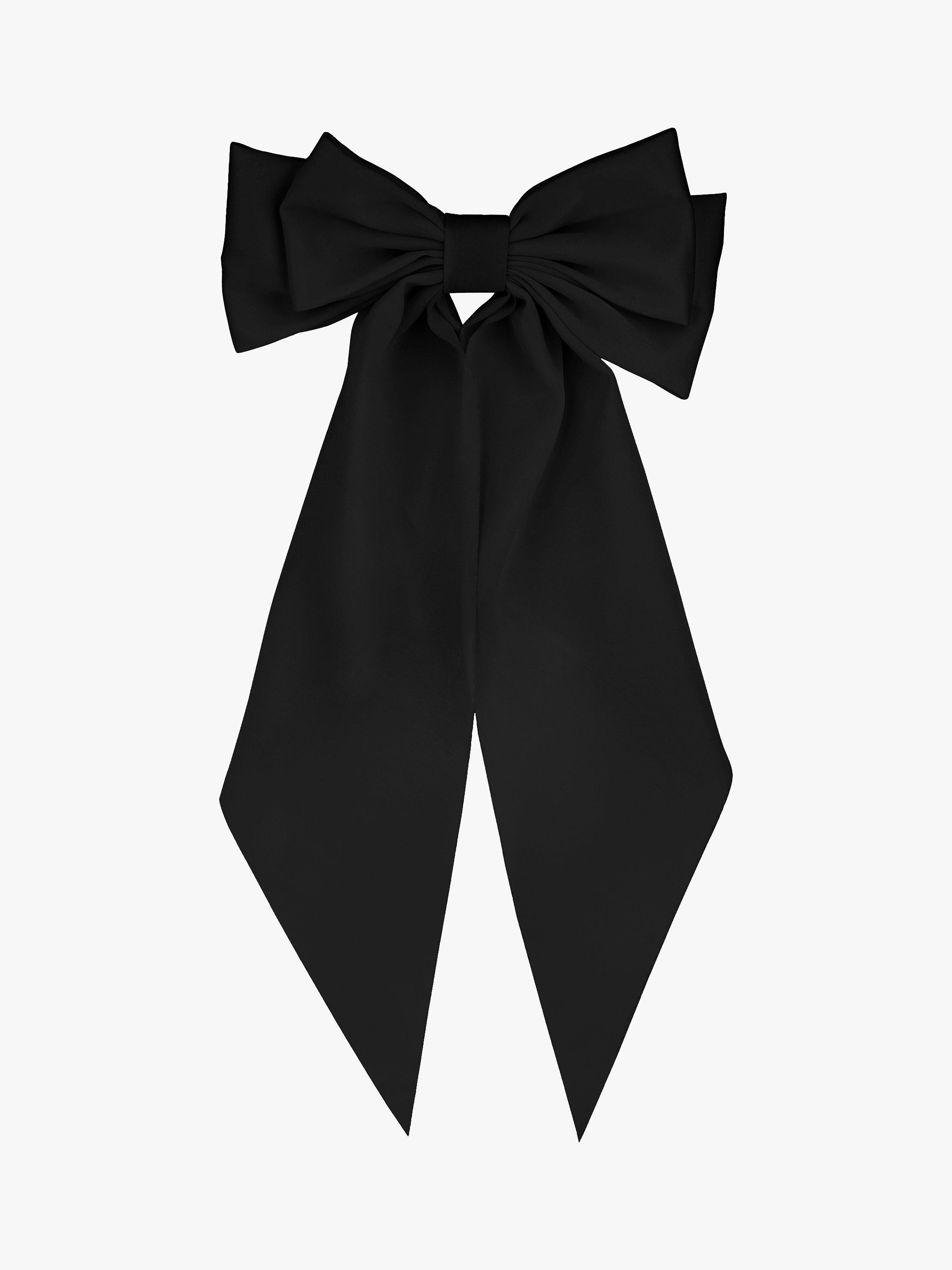 Jon Richard Satin Bow Hair Clip Black