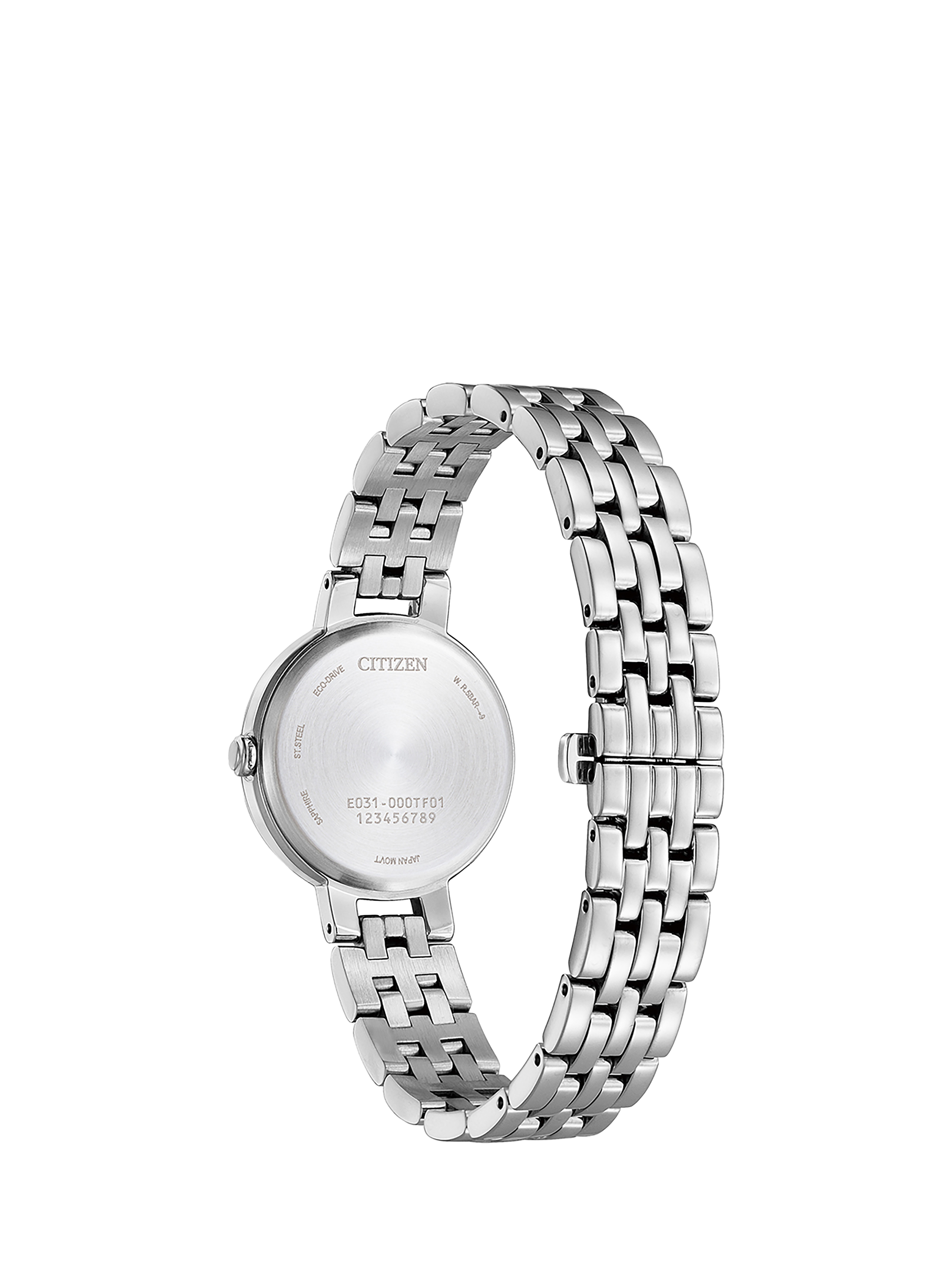 Product image 2 of 5, which shows Citizen Women's L Collection Eco-Drive Bracelet Strap Watch, Silver/Blue EM1163-09X
