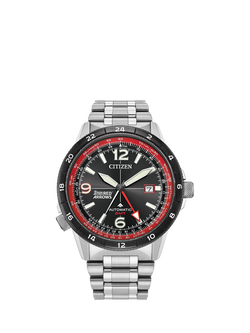 Citizen NB6048-53E Men's Red Arrows Promaster Automatic GMT Bracelet Strap Watch, Silver, Silver