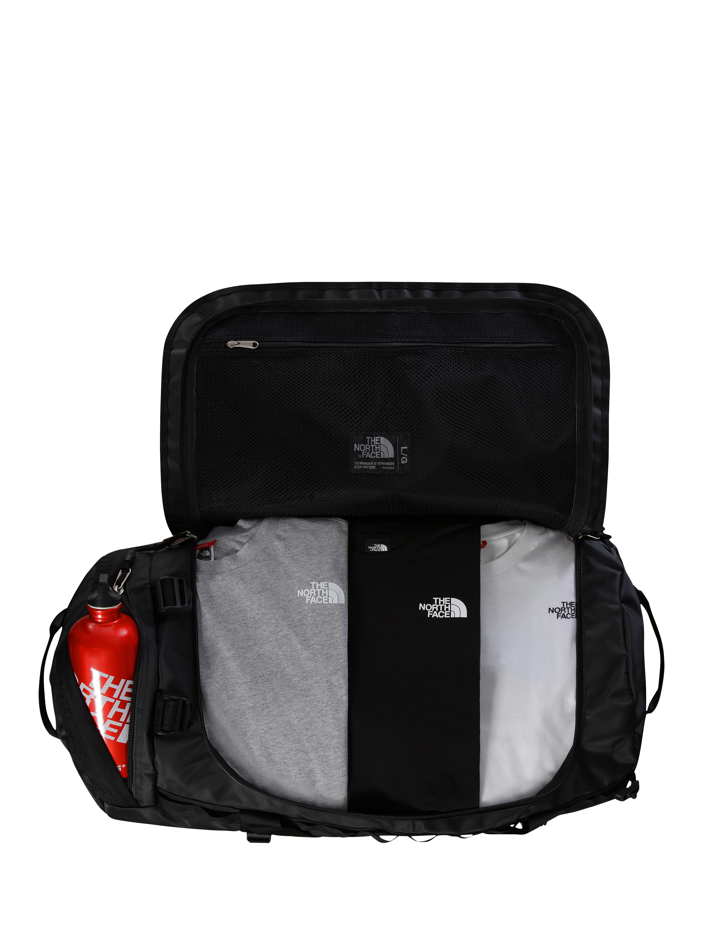 Product image 2 of 6, which shows The North Face Base Camp Duffle Bag, 95L, Black