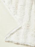 John Lewis Feather Faux Fur Throw, White