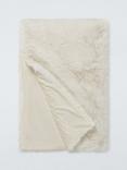 John Lewis Fine Faux Fur Throw, White
