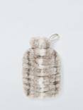 John Lewis Faux Fur Hot Water Bottle, Chinchilla