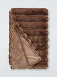 John Lewis Jumbo Faux Fur Throw, Mocha