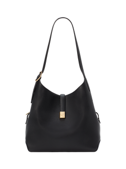 kate spade new york Deco Large Leather Shoulder Bag, Black