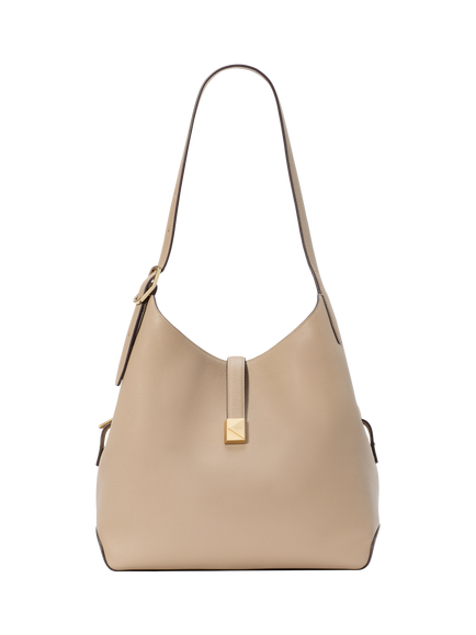kate spade new york Deco Large Leather Shoulder Bag, Timeless Taupe