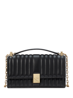 kate spade new york Deco Quilted Leather Cross Body Bag, Black