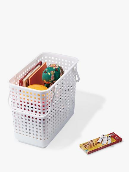 Like-it Modular Storage Biomass Basket, Large, W27.7cm, White - view 2, 