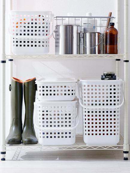 Like-it Modular Storage Biomass Basket, Lid, White - view 2, 
