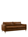John Lewis Bailey II Grand 4 Seater Leather Sofa, Light Leg, Premium Caramel
