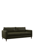 John Lewis Bailey II Grand 4 Seater Leather Sofa, Dark Leg, Demetra Green