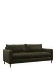 John Lewis Bailey II Grand 4 Seater Leather Sofa, Light Leg, Demetra Green