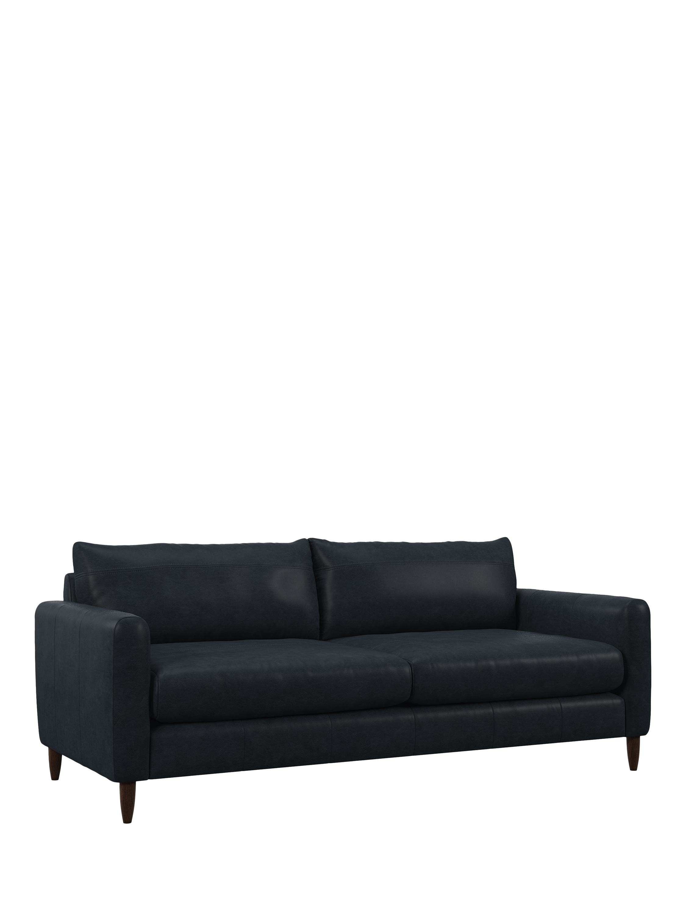 Bailey II Range, John Lewis Bailey II Grand 4 Seater Leather Sofa, Dark Leg, Vintage Jeans